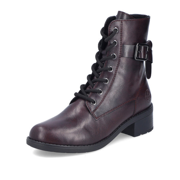 Rieker Women's Ankle Boots 75431-35 Wine - Comfortable Stylish Everyday Boots
